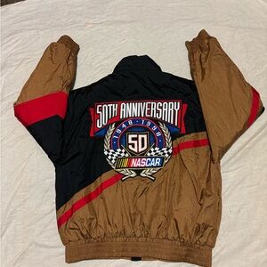 NASCAR 50th anniversary jacket embroidered quilted size L high end